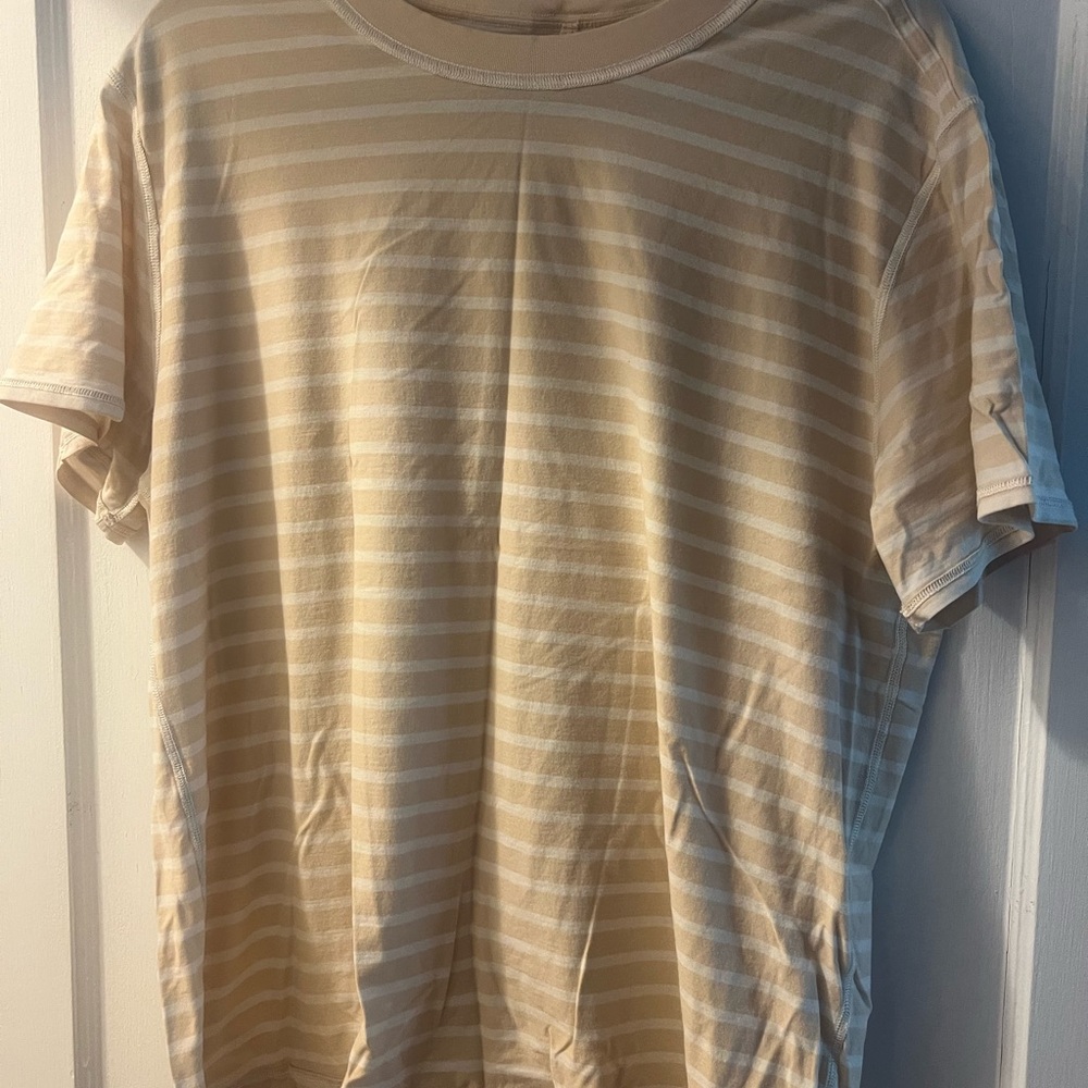 Lululemon All Your Tee Striped Beige